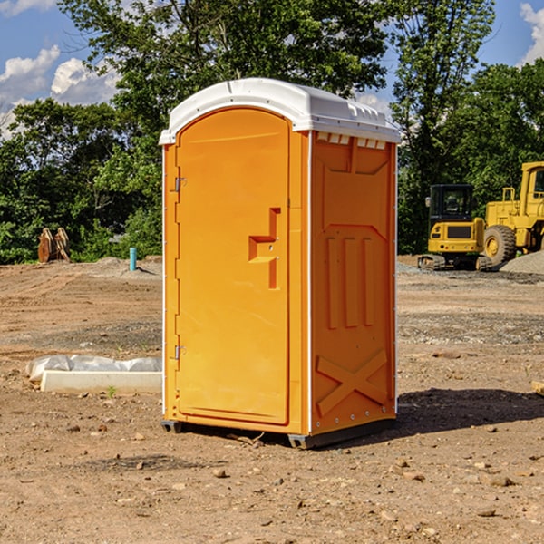 what is the maximum capacity for a single portable restroom in Russell